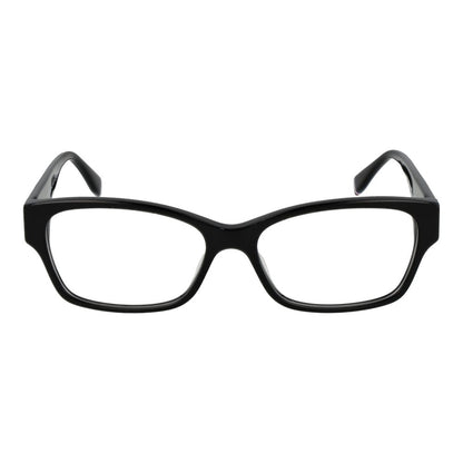 Tommy Hilfiger Black Acetate Glasses (Frames) for women, full-rim rectangle style, black acetate frame with demo lenses, spring hinge.