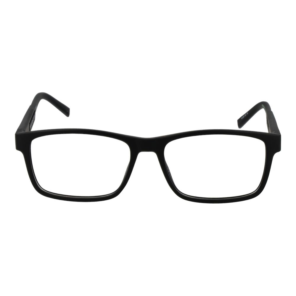 Tommy Hilfiger Black Polyamide Glasses (Frames) for men with full-rim style, rectangle shape, and demo lenses.