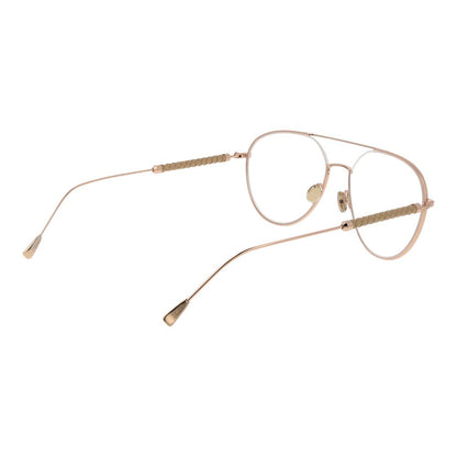 Tod's Rose Gold Metal Glasses (Frames) for men, half-rim aviator style, 56mm lenses, 140mm frame width, metal frame, demo lenses.