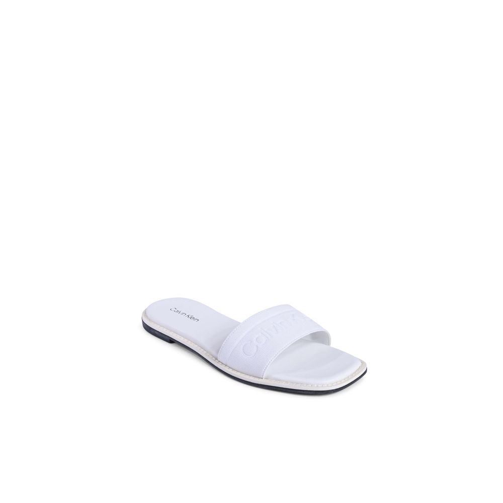 Calvin Klein White Recycled Polyester Sandals