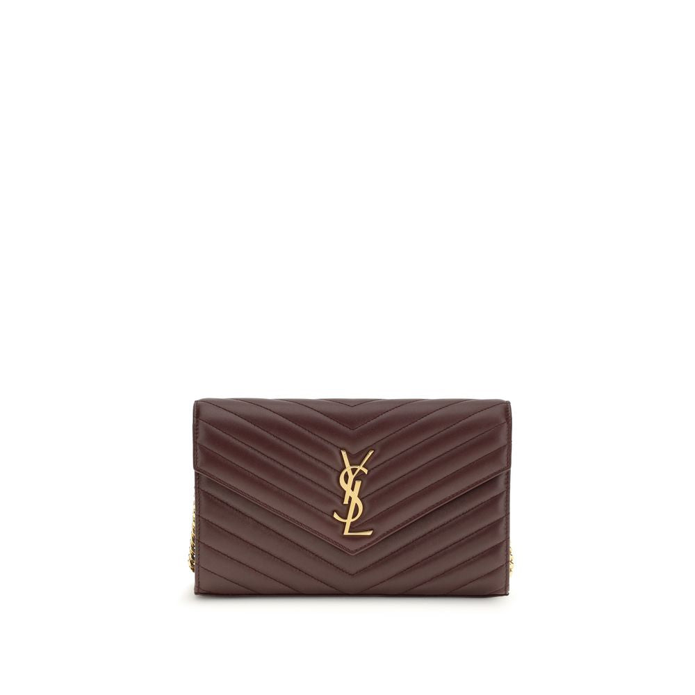 Saint Laurent Bordeaux Calf Leather Bos Taurus Wallet