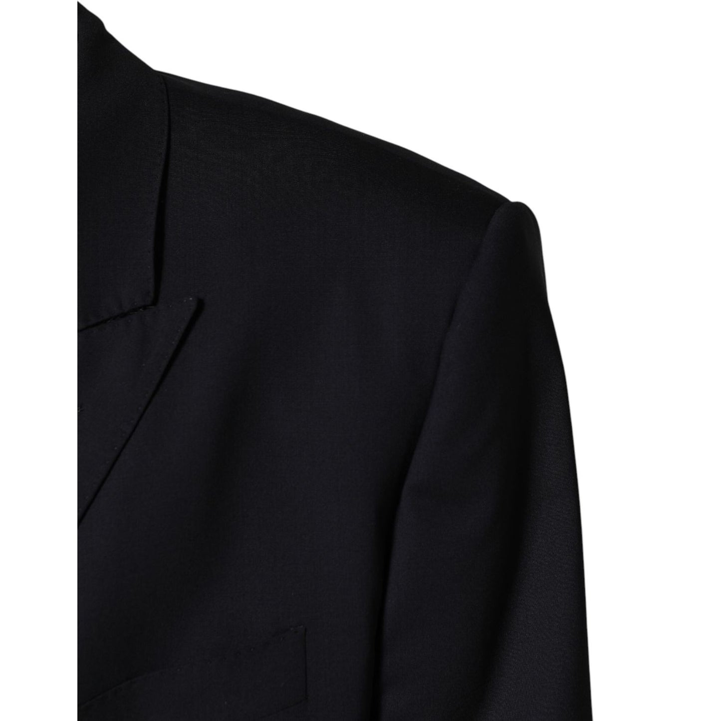 Dolce & Gabbana Blue Wool Double Breasted 2 Piece Men Suit