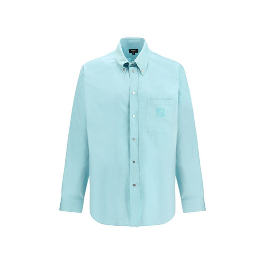 Fendi Blue Cotton Dress Shirt 1728,72470364320,Blue,Clothing,Dress Shirts - Shirts - Clothing,Fendi,L,M,Men,New with tags,Shirts - Clothing,XL