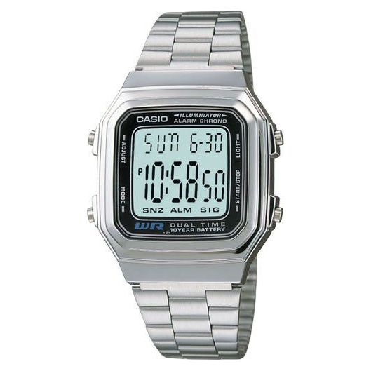 CASIO VINTAGE Mod. ILLUMINATOR 10 YEAR BATTERY DUAL TIME A178WA-1ADF