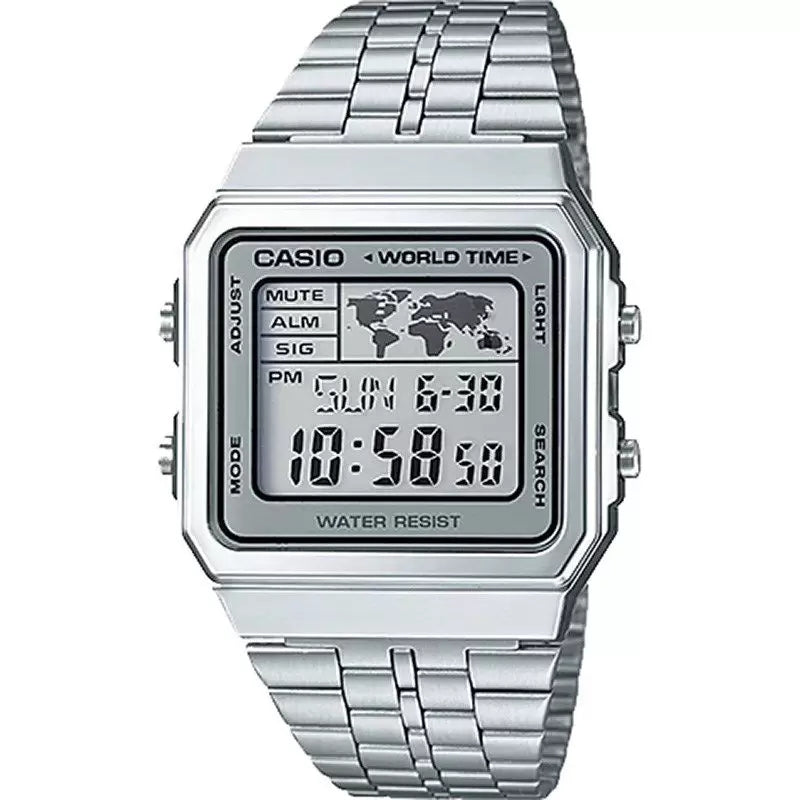 CASIO VINTAGE Mod. World Time - Silver A500WA-7DF