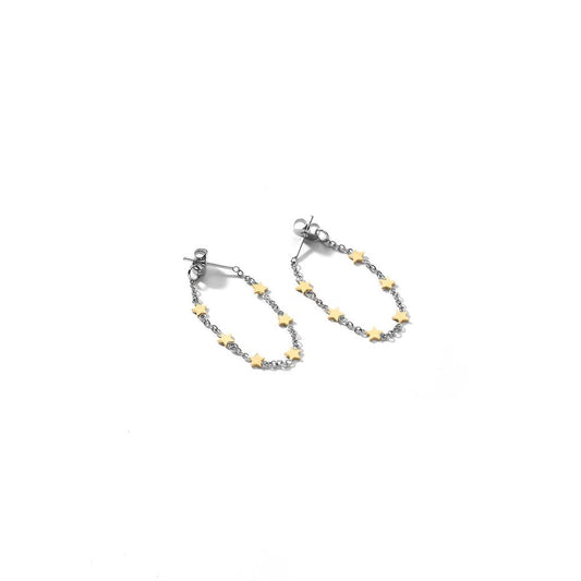 AN JEWELS JEWELRY Mod. ADC.E22YS elegant earrings with a mix of gold and silver tones.