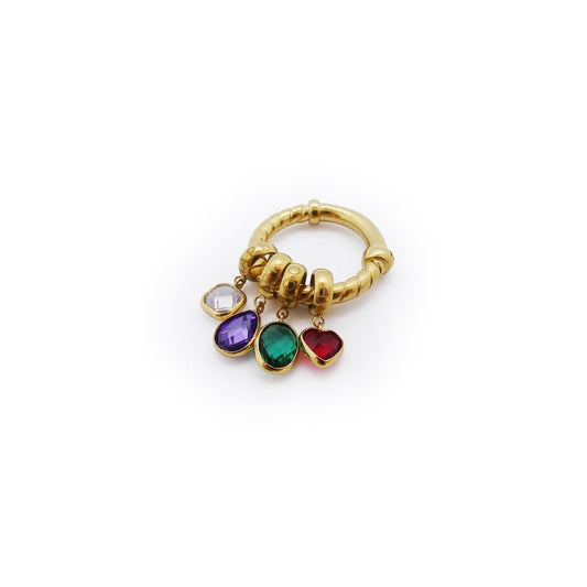 Gold ring with colorful gemstones from AN JEWELS JEWELRY Mod. AL.R2WI23SMC-8