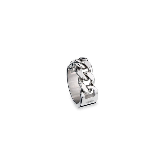Silver chain ring AN JEWELS JEWELRY Mod. AL.RLY01S-9 on white background, elegant design