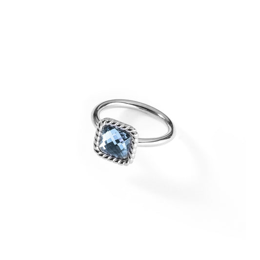 AN JEWELS JEWELRY Mod. AL.RMW07SBL-7 featuring a silver ring with a blue gemstone.