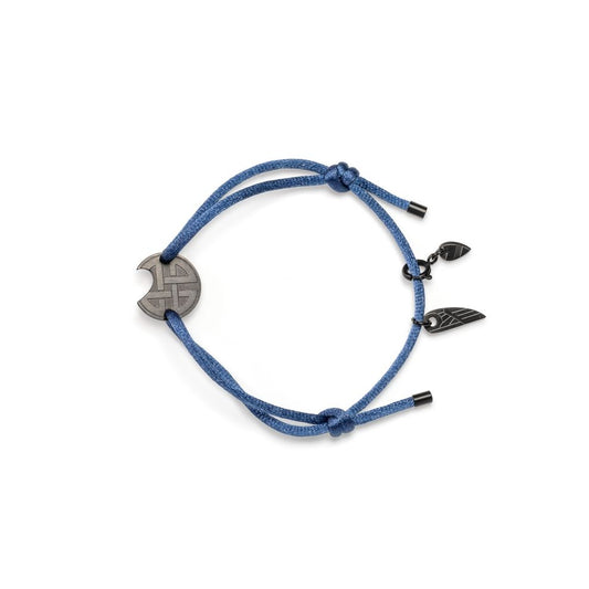 AN JEWELS JEWELRY Mod. AV.BGLBGUBL blue bracelet with black charms