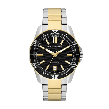 ARMANI EXCHANGE Mod. SPENCER men's wristwatch with a 44 mm case, shown in official packaging. Elegant design for stylish gentlemen.