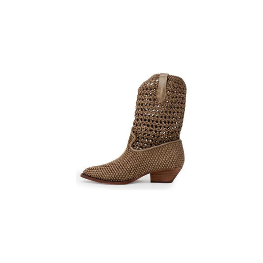 ASH Beige Leather Boot 1728,71956299936,ASH,Beige,Boots - Women - Shoes,EU37/US7,EU40/US10,New with tags,Shoes,Women,Women - Shoes ASH AS-11030000309-EU37/US7