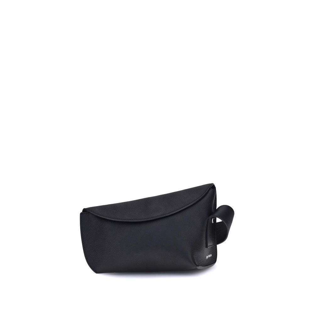 Alexander McQueen Black Calf Leather Bos Taurus Shoulder Bag