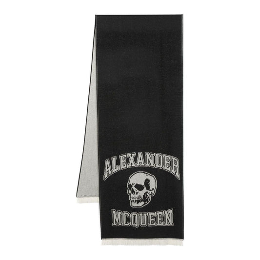 Alexander McQueen Scarfs Black Fall - Winter 2023,LDin,Men,Men > Accessories,Men > Accessories > Scarves Hats & Gloves,Yes Eu Alexander Mcqueen 7585004200Q1078