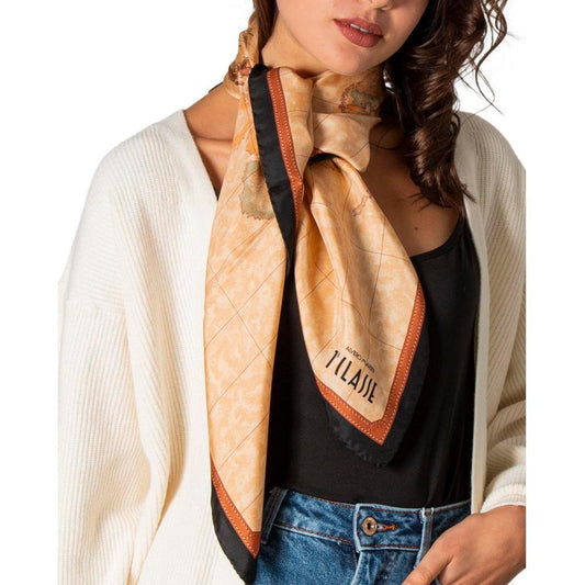 Alviero Martini Prima Classe Beige Silk Scarf 1728,71956299936,Accessories,Alviero Martini Prima Classe,Beige,New with tags,One Size,Scarves - Women - Accessories,Women,Women - Accessories Alviero Martini Prima Classe AL-7286000309-ONE SIZE