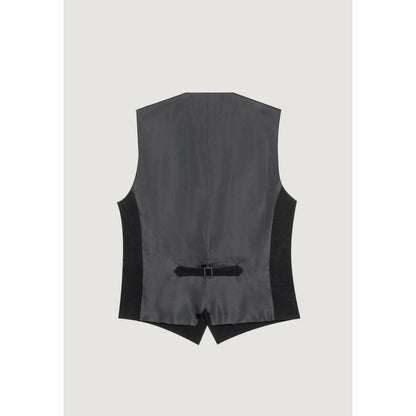 Antony Morato Black Polyester Waistcoat