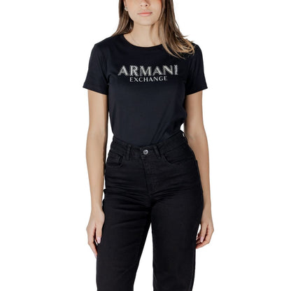 Armani Exchange Black Cotton Long Sleeve T-Shirt
