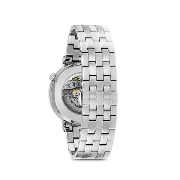 BULOVA WATCHES Mod. 96A199 - Stainless steel wristwatch with visible mechanical movement, 41mm case, water-resistant 3 ATM.