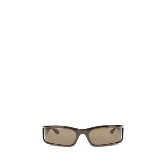 Balenciaga Sunset Sunglasses - Rectangular acetate frame with metallic logo, sustainable bio nylon lenses, AW25 fashion accessory.