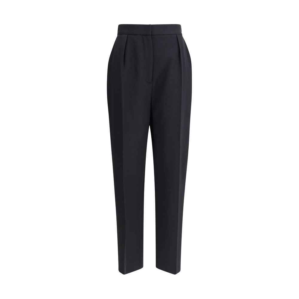 Balmain Black Wool Dress Pants