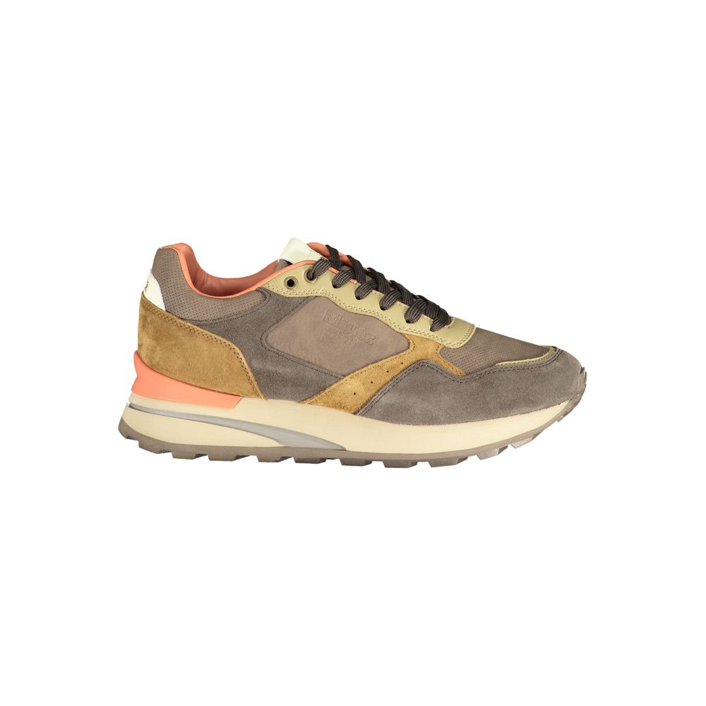 Blauer Brown Polyethylene Men Sneaker with contrast details and removable footbed for dynamic style and comfort.