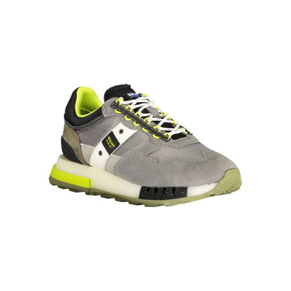 Blauer Gray Polyethylene Men Sneaker with contrasting details and removable footbed for personalized comfort and luxury.