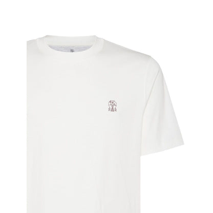 Brunello Cucinelli Cotton jersey crew neck T-shirt with logo Topwear