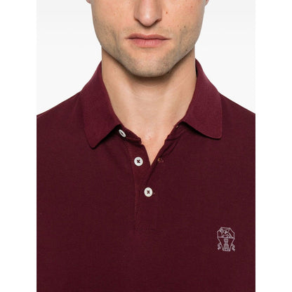 Brunello Cucinelli Embroidered cotton polo shirt Topwear