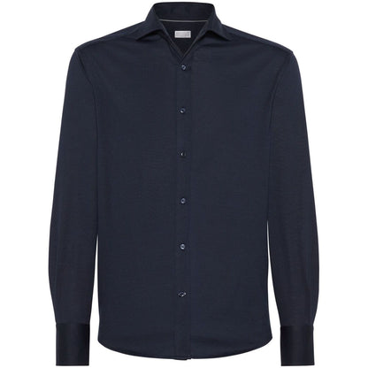 Brunello Cucinelli Shirts Blue Shirts