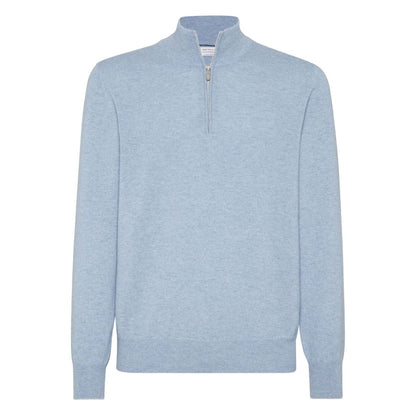 Brunello Cucinelli Sweaters Clear Blue Topwear