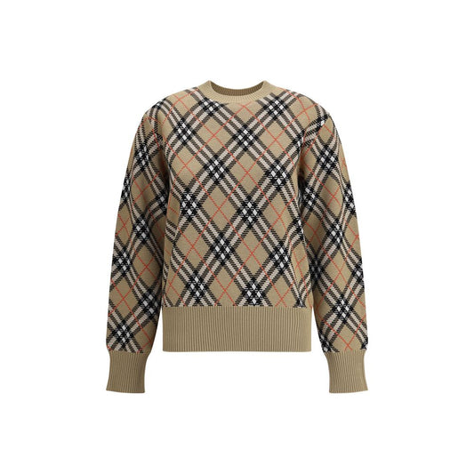 Burberry Archivio Check Sweater with ribbed crew neck and iconic pattern