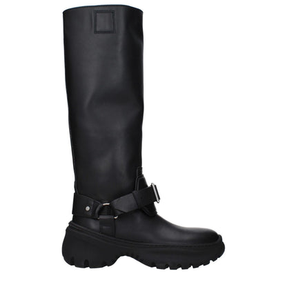 Burberry Black Leather Boots
