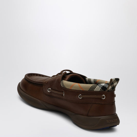 Burberry Brown Loafers with Check Trim LDin,Spring - Summer 2025,Women,Women > Shoes,Women > Shoes > Flat Shoes,Yes Eu Burberry 8107290164538/Q_BURBE-C2239_600
