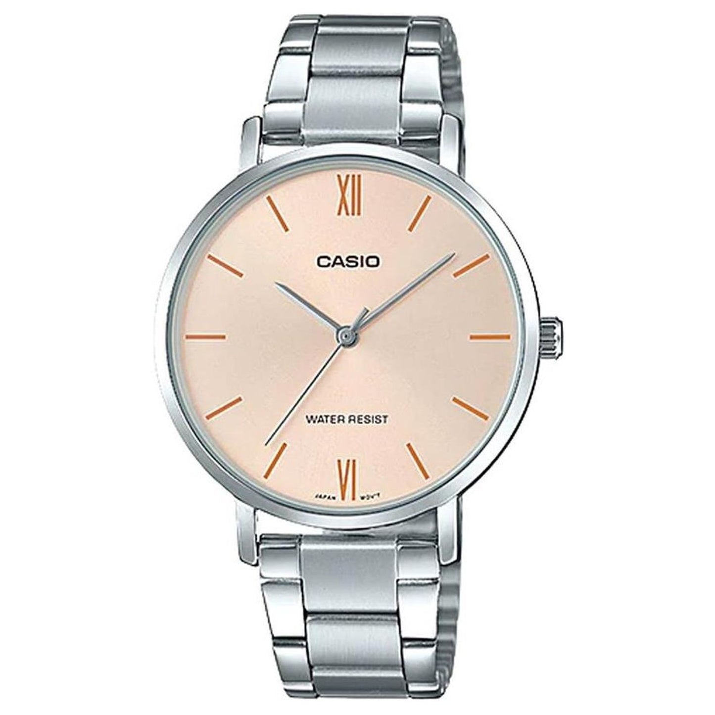 CASIO COLLECTION Mod. MINIMAL - ANTIQUE PINK wristwatch with stainless steel case and bracelet, water-resistant 3 ATM.