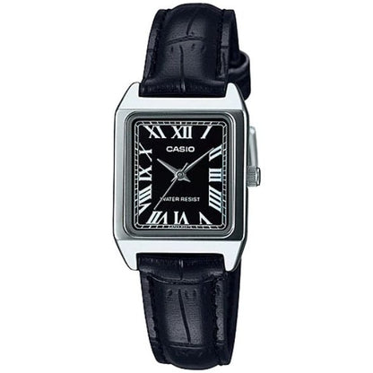 CASIO COLLECTION Mod. TANK. LEATHER - BLACK WATCHES