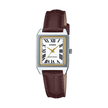CASIO COLLECTION Mod. TANK. LEATHER - WHITE WATCHES