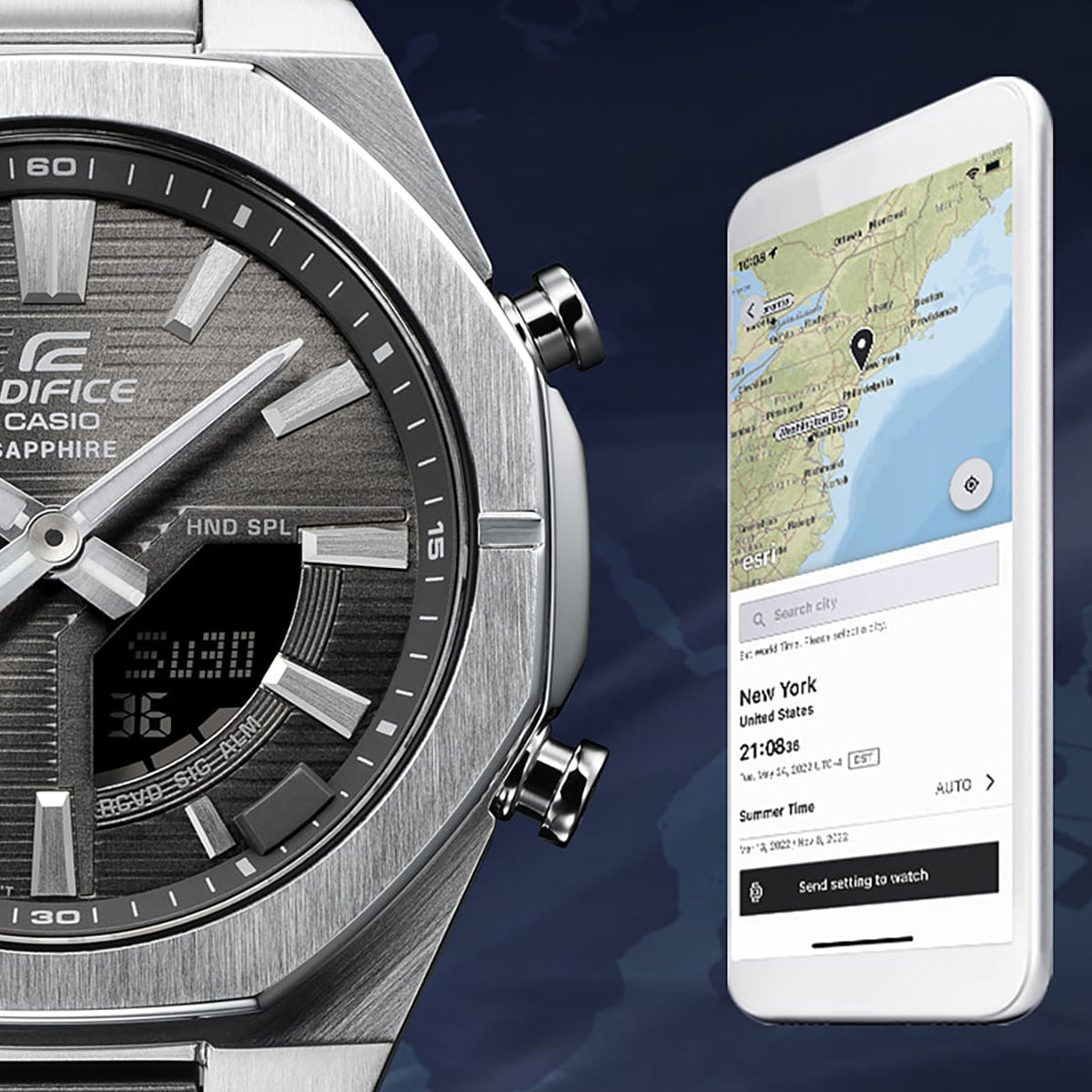 CASIO EDIFICE WATCHES Mod. ECB-S10D-8AEF ECB-S10D-8AEF