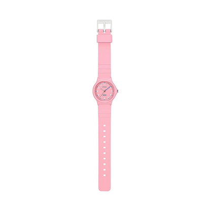 CASIO EU WATCHES Mod. LQ-24B-4BEF pink women's wristwatch with simple design.
