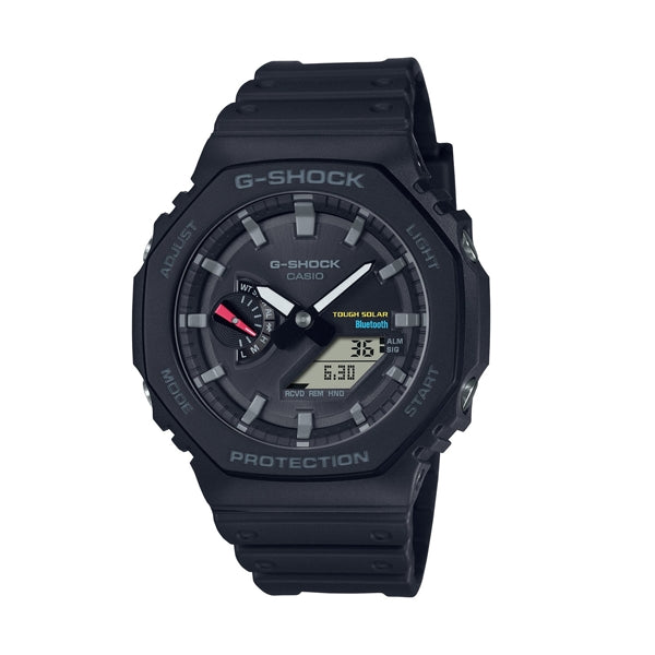 CASIO G-SHOCK Mod. NEW OAK Black - Tough Solar, Bluetooth smartwatch with carbon & resin case, multifunction dial, water resistant 20 ATM.