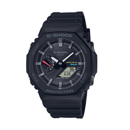 CASIO G-SHOCK Mod. NEW OAK Black - Tough Solar, Bluetooth smartwatch with carbon & resin case, multifunction dial, water resistant 20 ATM.