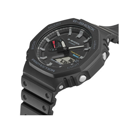 CASIO G-SHOCK Mod. NEW OAK Black - Tough Solar, Bluetooth smartwatch with carbon and resin case, multifunction dial, and official packaging.
