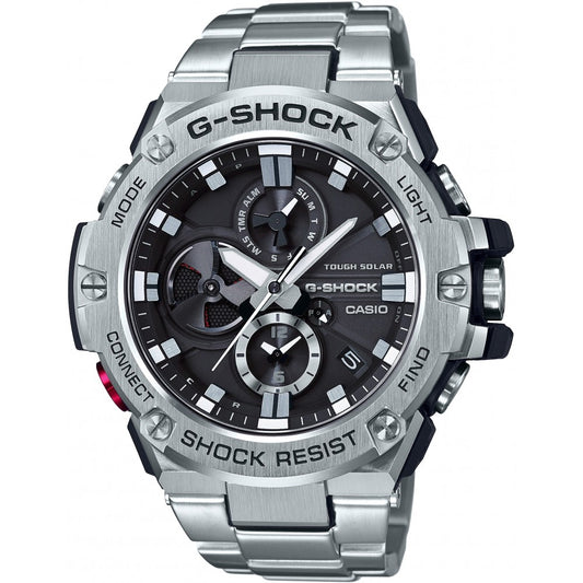 CASIO G-SHOCK WATCHES Mod. GST-B100D-1AER wristwatch with stainless steel and resin case, multifunction, solar movement, water-resistant