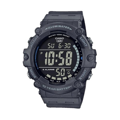 CASIO SPORT Mod. DIVER - ILLUMINATOR WORLDTIME 10 YEARS BATTERY, quartz wristwatch with resin strap, water resistant, multifunction.