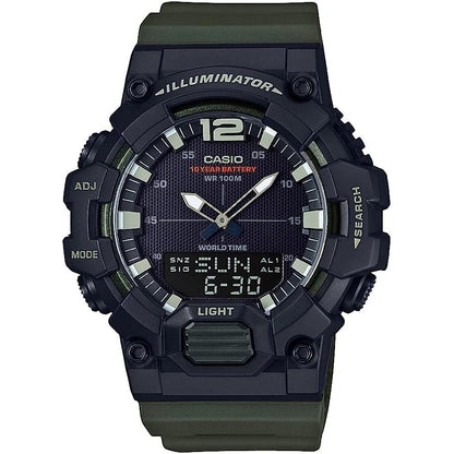 CASIO SPORT Mod. ILLUMINATOR - BLACK. ARMY GREEN WATCHES