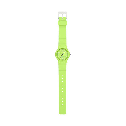 CASIO TIMELESS COLLECTION Mod. POP - BIO RESIN STRAP - LEMON GREEN, women's quartz wristwatch with water resistance and official packaging.
