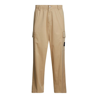 Calvin Klein Jeans Beige Recycled Cotton Cargo Pants