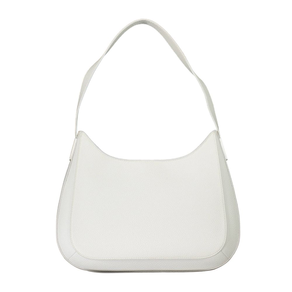 Calvin Klein White Polyester Women Handbag with shoulder strap, modern and sustainable design