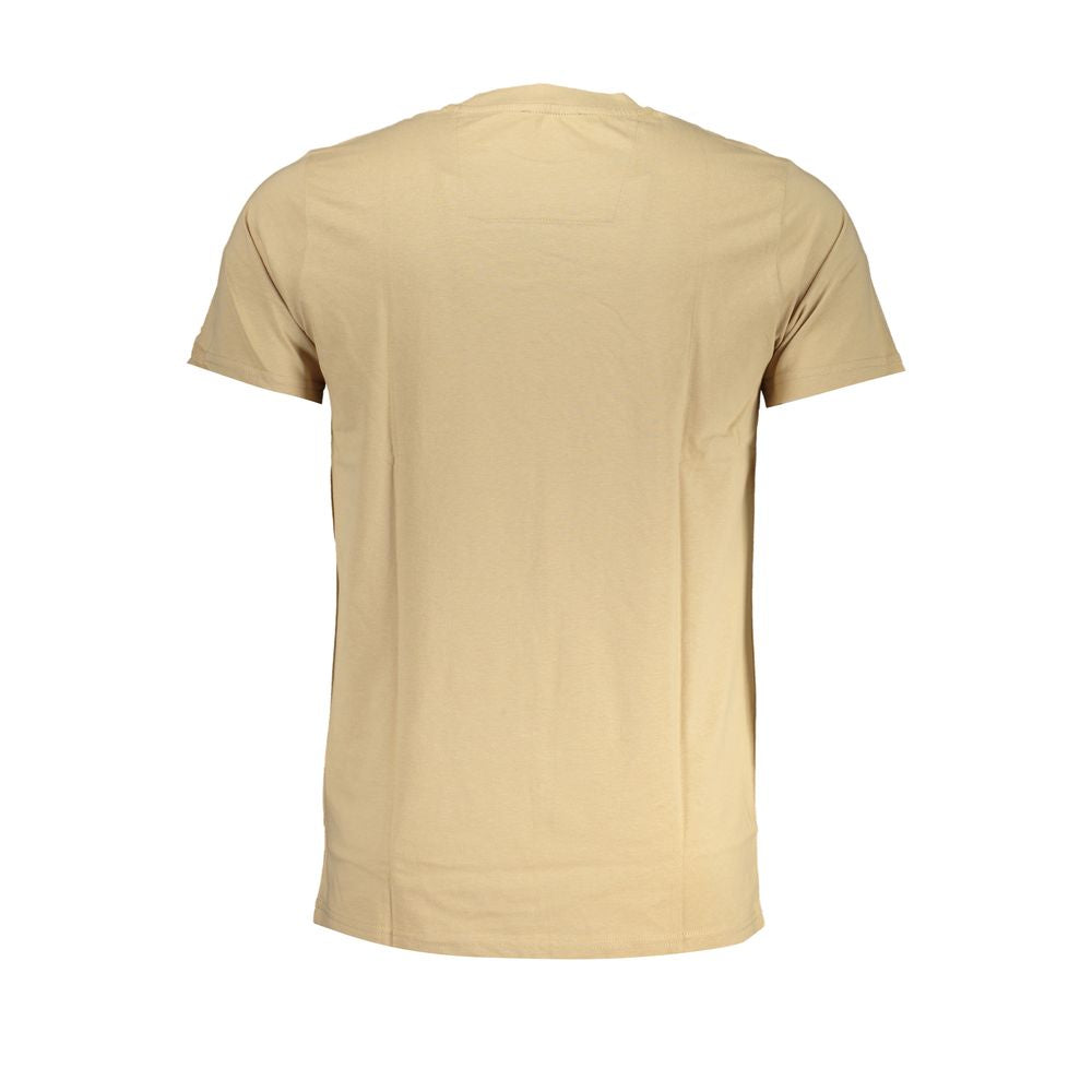 Cavalli Class Beige Cotton Men T-Shirt