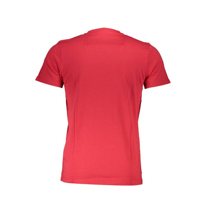 Cavalli Class Red Cotton Men TShirt back view