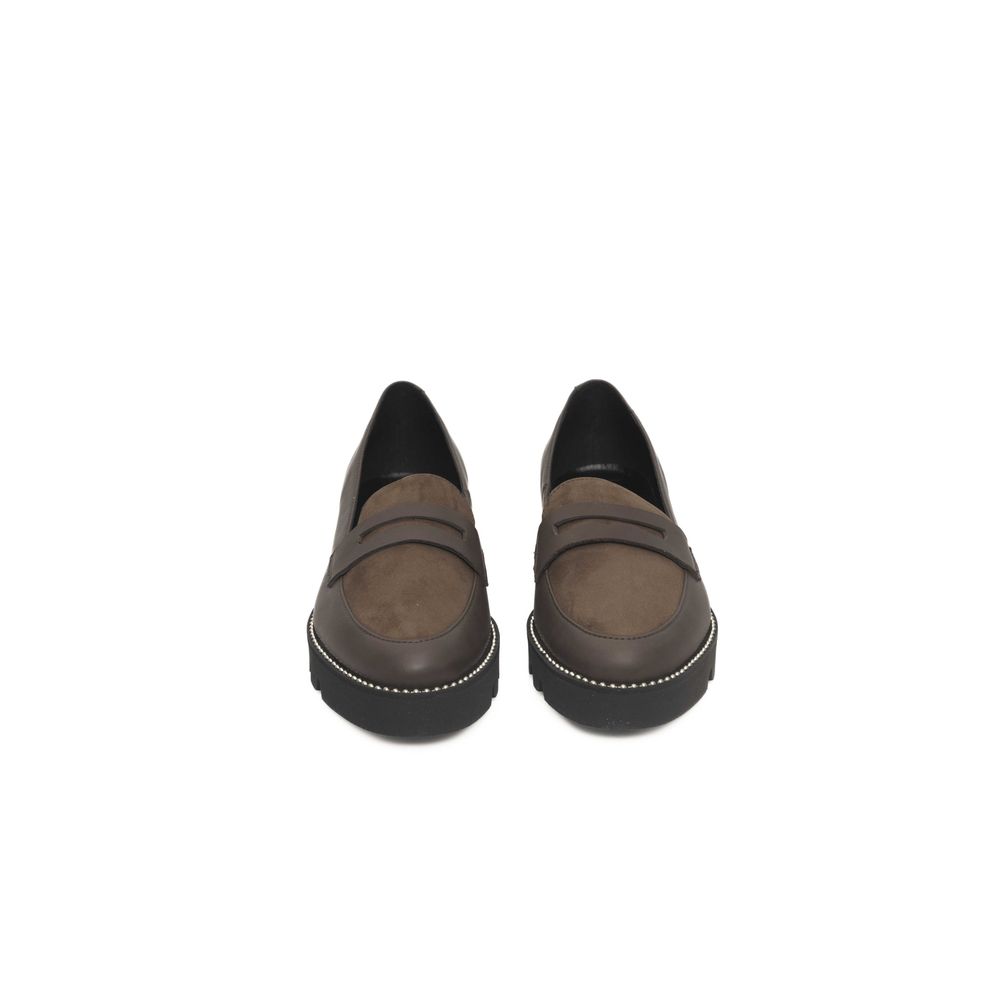 Cerruti 1881 Brown Cowhide Women Loafer